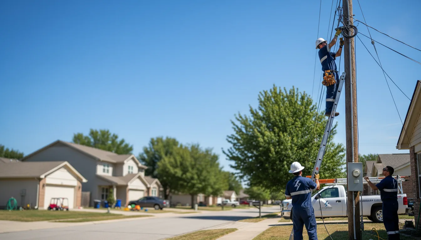 Residential electrician providing installation services in Talpa, TX